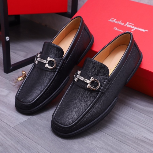 Cheap Salvatore Ferragamo Leather Shoes For Men #1163924 Replica Wholesale [$92.00 USD] [ITEM#1163924] on Replica Salvatore Ferragamo Leather Shoes