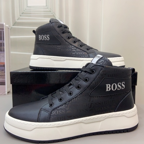 Cheap Boss High Top Shoes For Men #1164152 Replica Wholesale [$80.00 USD] [ITEM#1164152] on Replica Boss High Top Shoes
