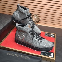 Cheap Philipp Plein PP High Tops Shoes For Men #1156209 Replica Wholesale [$88.00 USD] [ITEM#1156209] on Replica Philipp Plein PP High Tops Shoes