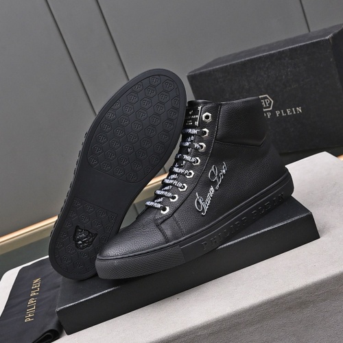 Cheap Philipp Plein PP High Tops Shoes For Men #1164252 Replica Wholesale [$85.00 USD] [ITEM#1164252] on Replica Philipp Plein PP High Tops Shoes