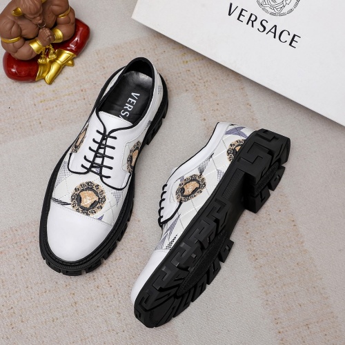 Cheap Versace Leather Shoes For Men #1164342 Replica Wholesale [$82.00 USD] [ITEM#1164342] on Replica Versace Leather Shoes