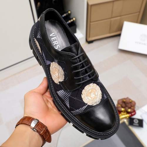 Cheap Versace Leather Shoes For Men #1164343 Replica Wholesale [$82.00 USD] [ITEM#1164343] on Replica Versace Leather Shoes