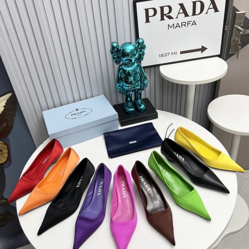 Cheap Prada High-heeled Shoes For Women #1165357 Replica Wholesale [$105.00 USD] [ITEM#1165357] on Replica Prada High-heeled Shoes