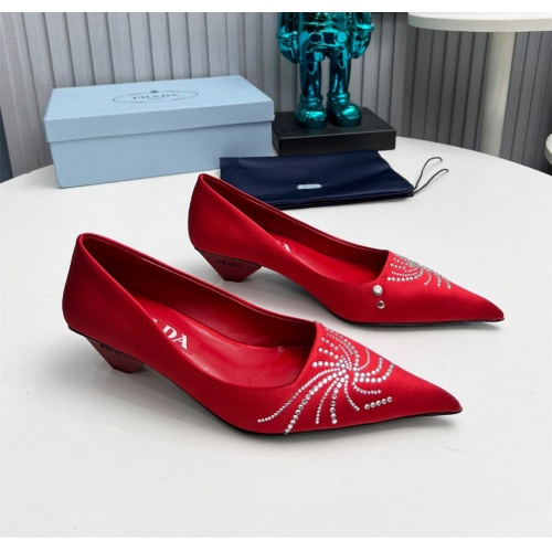 Cheap Prada High-heeled Shoes For Women #1165414 Replica Wholesale [$112.00 USD] [ITEM#1165414] on Replica Prada High-heeled Shoes