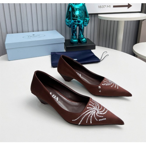 Cheap Prada High-heeled Shoes For Women #1165415 Replica Wholesale [$112.00 USD] [ITEM#1165415] on Replica Prada High-heeled Shoes