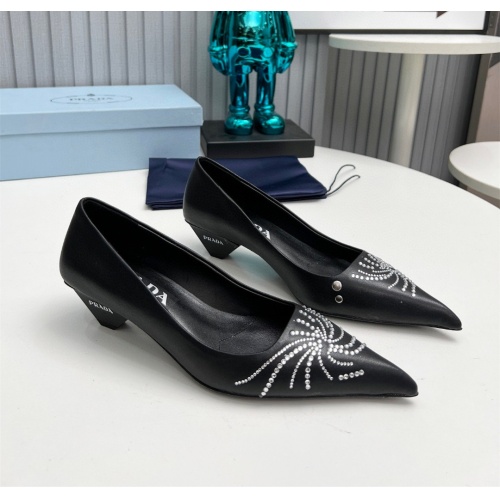 Cheap Prada High-heeled Shoes For Women #1165417 Replica Wholesale [$112.00 USD] [ITEM#1165417] on Replica Prada High-heeled Shoes