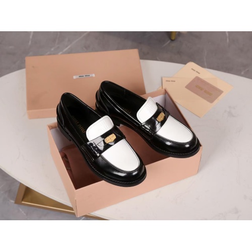 Cheap MIU MIU Leather Shoes For Women #1166917 Replica Wholesale [$108.00 USD] [ITEM#1166917] on Replica MIU MIU Leather Shoes