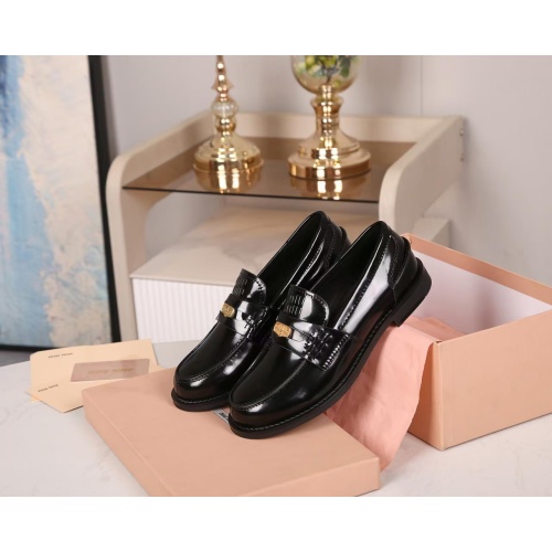 Cheap MIU MIU Leather Shoes For Women #1166918 Replica Wholesale [$108.00 USD] [ITEM#1166918] on Replica MIU MIU Leather Shoes