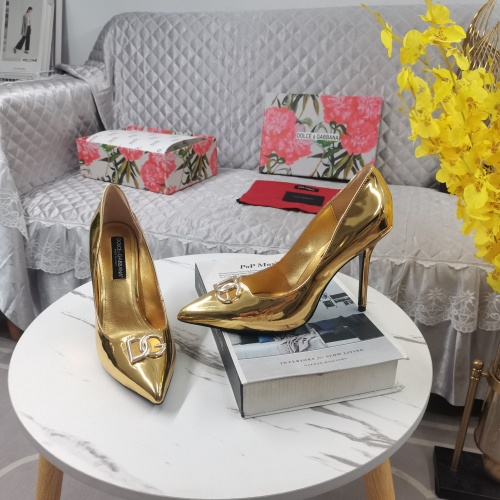Cheap Dolce &amp; Gabbana D&amp;G High-Heeled Shoes For Women #1168801 Replica Wholesale [$130.00 USD] [ITEM#1168801] on Replica Dolce &amp; Gabbana D&amp;G High-Heeled Shoes