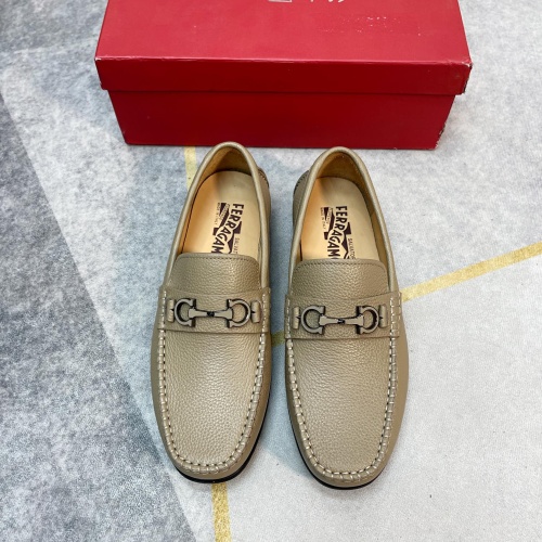 Cheap Salvatore Ferragamo Leather Shoes For Men #1172308 Replica Wholesale [$92.00 USD] [ITEM#1172308] on Replica Salvatore Ferragamo Leather Shoes