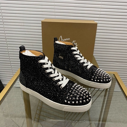Cheap Christian Louboutin High Top Shoes For Men #1172342 Replica Wholesale [$98.00 USD] [ITEM#1172342] on Replica Christian Louboutin High Top Shoes