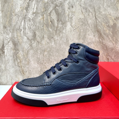 Cheap Salvatore Ferragamo High Tops Shoes For Men #1172434 Replica Wholesale [$135.00 USD] [ITEM#1172434] on Replica Salvatore Ferragamo High Tops Shoes
