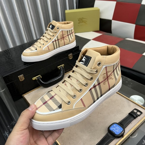 Cheap Burberry High Tops Shoes For Men #1172616 Replica Wholesale [$80.00 USD] [ITEM#1172616] on Replica Burberry High Tops Shoes