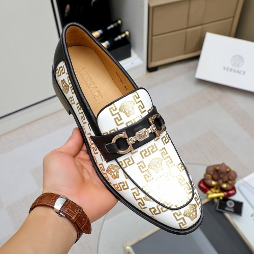 Cheap Versace Leather Shoes For Men #1172728 Replica Wholesale [$82.00 USD] [ITEM#1172728] on Replica Versace Leather Shoes