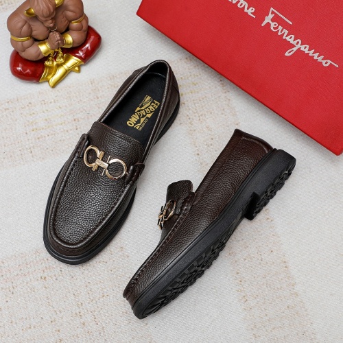 Cheap Salvatore Ferragamo Leather Shoes For Men #1172786 Replica Wholesale [$85.00 USD] [ITEM#1172786] on Replica Salvatore Ferragamo Leather Shoes