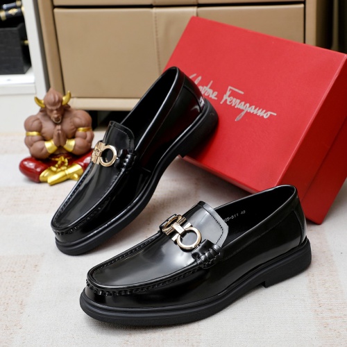 Cheap Salvatore Ferragamo Leather Shoes For Men #1172788 Replica Wholesale [$85.00 USD] [ITEM#1172788] on Replica Salvatore Ferragamo Leather Shoes