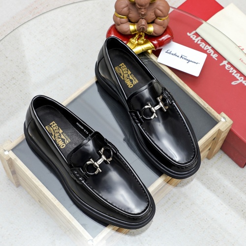 Cheap Salvatore Ferragamo Leather Shoes For Men #1172796 Replica Wholesale [$85.00 USD] [ITEM#1172796] on Replica Salvatore Ferragamo Leather Shoes