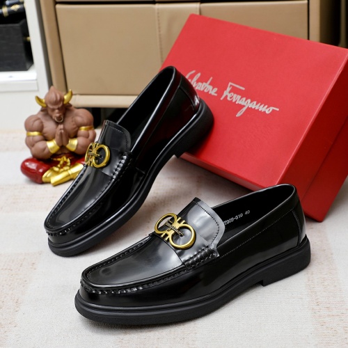 Cheap Salvatore Ferragamo Leather Shoes For Men #1172801 Replica Wholesale [$82.00 USD] [ITEM#1172801] on Replica Salvatore Ferragamo Leather Shoes