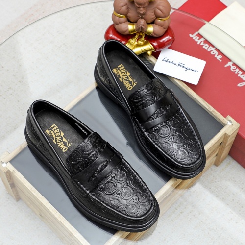 Cheap Salvatore Ferragamo Leather Shoes For Men #1172804 Replica Wholesale [$82.00 USD] [ITEM#1172804] on Replica Salvatore Ferragamo Leather Shoes