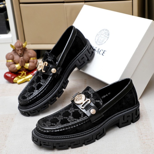 Cheap Versace Leather Shoes For Men #1172806 Replica Wholesale [$82.00 USD] [ITEM#1172806] on Replica Versace Leather Shoes