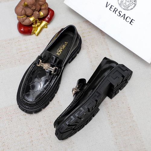 Cheap Versace Leather Shoes For Men #1172807 Replica Wholesale [$82.00 USD] [ITEM#1172807] on Replica Versace Leather Shoes