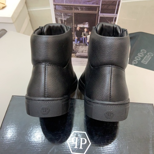 Cheap Philipp Plein PP High Tops Shoes For Men #1172870 Replica Wholesale [$80.00 USD] [ITEM#1172870] on Replica Philipp Plein PP High Tops Shoes