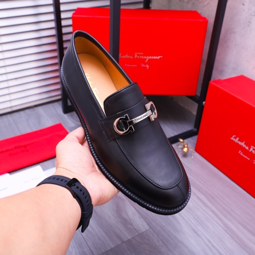 Cheap Salvatore Ferragamo Leather Shoes For Men #1173478 Replica Wholesale [$96.00 USD] [ITEM#1173478] on Replica Salvatore Ferragamo Leather Shoes