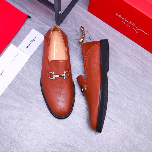 Cheap Salvatore Ferragamo Leather Shoes For Men #1173482 Replica Wholesale [$96.00 USD] [ITEM#1173482] on Replica Salvatore Ferragamo Leather Shoes