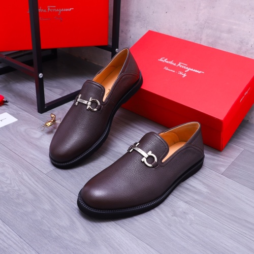 Cheap Salvatore Ferragamo Leather Shoes For Men #1173483 Replica Wholesale [$96.00 USD] [ITEM#1173483] on Replica Salvatore Ferragamo Leather Shoes