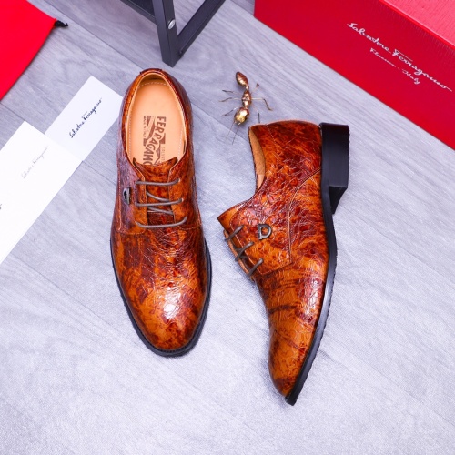 Cheap Salvatore Ferragamo Leather Shoes For Men #1173487 Replica Wholesale [$82.00 USD] [ITEM#1173487] on Replica Salvatore Ferragamo Leather Shoes