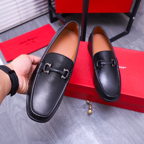 Cheap Salvatore Ferragamo Leather Shoes For Men #1173491 Replica Wholesale [$85.00 USD] [ITEM#1173491] on Replica Salvatore Ferragamo Leather Shoes