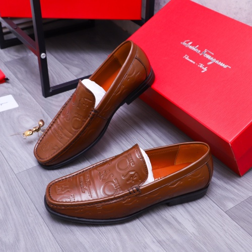 Cheap Salvatore Ferragamo Leather Shoes For Men #1173534 Replica Wholesale [$72.00 USD] [ITEM#1173534] on Replica Salvatore Ferragamo Leather Shoes
