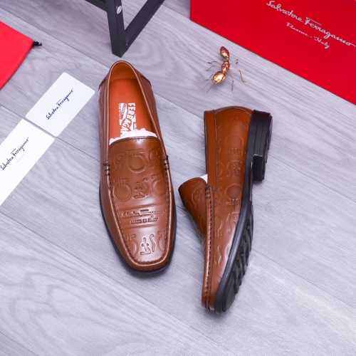 Cheap Salvatore Ferragamo Leather Shoes For Men #1173534 Replica Wholesale [$72.00 USD] [ITEM#1173534] on Replica Salvatore Ferragamo Leather Shoes