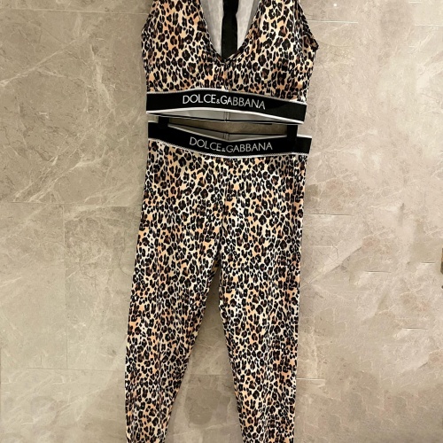 Cheap Dolce &amp; Gabbana D&amp;G Yoga Tracksuits Sleeveless For Women #1173602 Replica Wholesale [$72.00 USD] [ITEM#1173602] on Replica Dolce &amp; Gabbana D&amp;G Tracksuits