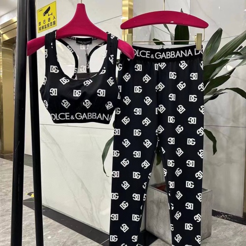 Cheap Dolce &amp; Gabbana D&amp;G Yoga Tracksuits Sleeveless For Women #1173604 Replica Wholesale [$72.00 USD] [ITEM#1173604] on Replica Dolce &amp; Gabbana D&amp;G Tracksuits