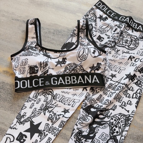 Cheap Dolce &amp; Gabbana D&amp;G Yoga Tracksuits Sleeveless For Women #1173608 Replica Wholesale [$72.00 USD] [ITEM#1173608] on Replica Dolce &amp; Gabbana D&amp;G Tracksuits
