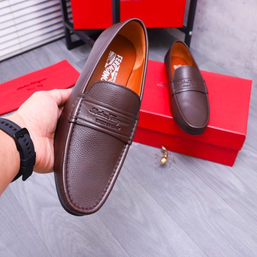 Cheap Salvatore Ferragamo Leather Shoes For Men #1173674 Replica Wholesale [$72.00 USD] [ITEM#1173674] on Replica Salvatore Ferragamo Leather Shoes