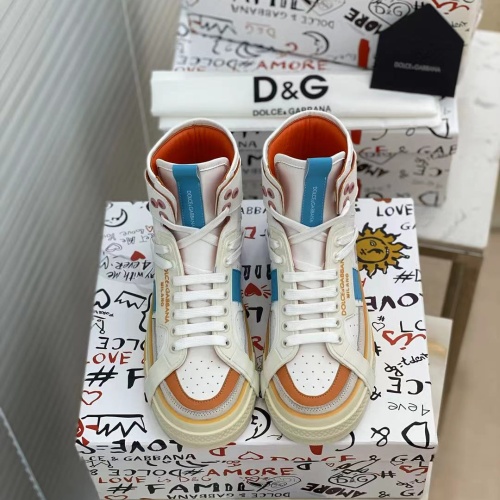 Cheap D&amp;G High Top Shoes For Women #1174080 Replica Wholesale [$96.00 USD] [ITEM#1174080] on Replica Dolce &amp; Gabbana D&amp;G High Top Shoes