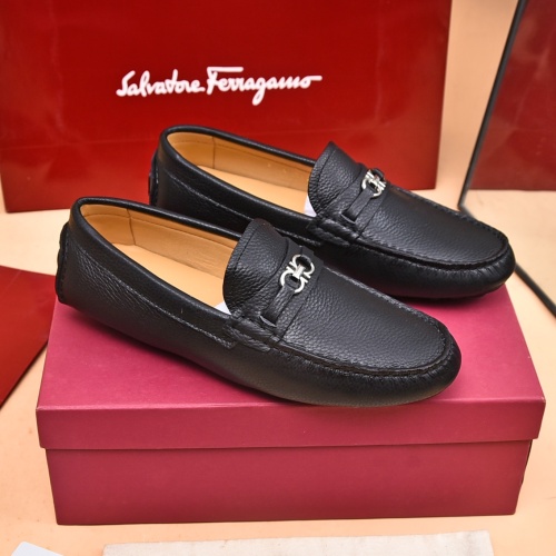 Cheap Salvatore Ferragamo Leather Shoes For Men #1174099 Replica Wholesale [$80.00 USD] [ITEM#1174099] on Replica Salvatore Ferragamo Leather Shoes