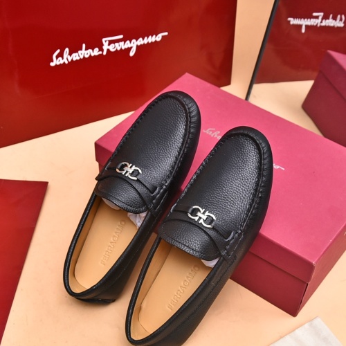 Cheap Salvatore Ferragamo Leather Shoes For Men #1174099 Replica Wholesale [$80.00 USD] [ITEM#1174099] on Replica Salvatore Ferragamo Leather Shoes