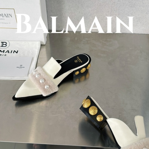 Cheap Balmain Slippers For Women #1174288 Replica Wholesale [$130.00 USD] [ITEM#1174288] on Replica Balmain Slippers