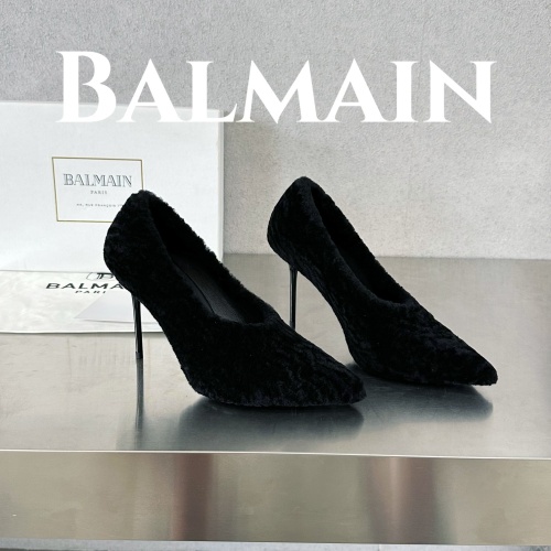 Cheap Balmain High-Heeled Shoes For Women #1174335 Replica Wholesale [$132.00 USD] [ITEM#1174335] on Replica Balmain High-Heeled Shoes