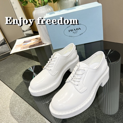 Cheap Prada Leather Shoes For Women #1174699 Replica Wholesale [$102.00 USD] [ITEM#1174699] on Replica Prada Leather Shoes