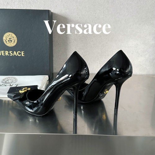 Cheap Versace High-Heeled Shoes For Women #1174798 Replica Wholesale [$118.00 USD] [ITEM#1174798] on Replica Versace High-Heeled Shoes