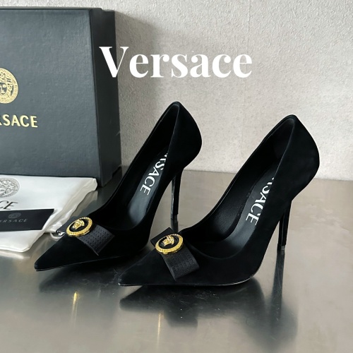 Cheap Versace High-Heeled Shoes For Women #1174800 Replica Wholesale [$118.00 USD] [ITEM#1174800] on Replica Versace High-Heeled Shoes