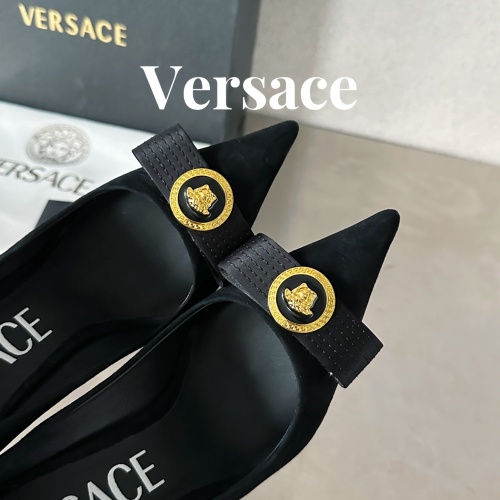 Cheap Versace High-Heeled Shoes For Women #1174800 Replica Wholesale [$118.00 USD] [ITEM#1174800] on Replica Versace High-Heeled Shoes