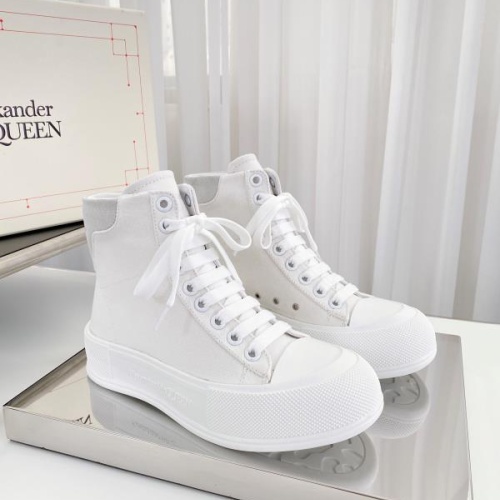 Cheap Alexander McQueen High Tops Shoes For Women #1174894 Replica Wholesale [$96.00 USD] [ITEM#1174894] on Replica Alexander McQueen High Tops Shoes