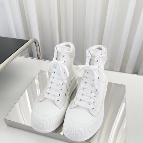 Cheap Alexander McQueen High Tops Shoes For Men #1174895 Replica Wholesale [$98.00 USD] [ITEM#1174895] on Replica Alexander McQueen High Tops Shoes