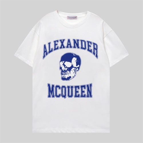 Cheap Alexander McQueen T-shirts Short Sleeved For Unisex #1174977 Replica Wholesale [$27.00 USD] [ITEM#1174977] on Replica Alexander McQueen T-shirts