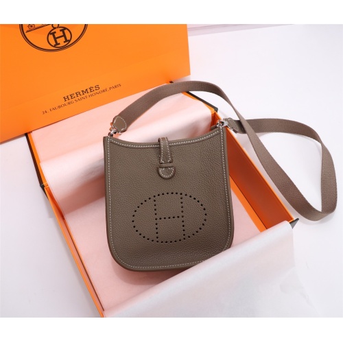 Cheap Hermes AAA Quality Messenger Bags In Silver For Women #1174982 Replica Wholesale [$155.00 USD] [ITEM#1174982] on Replica Hermes AAA Quality Messenger Bags